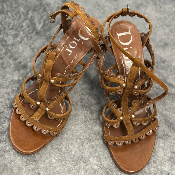 Dior Women's Brown Strappy Sandals - Picture 1 of 8